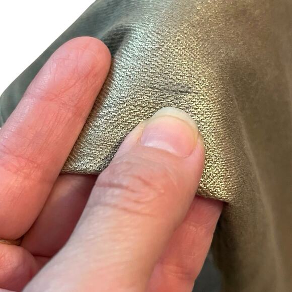 Boden Metallic Biker Jacket Moto XS Gold Sherpa Lined Zip Up Casual Preppy - Picture 5 of 9